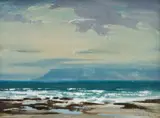 George William Pilkington, Table Bay, oil on canvasboard