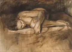 Resting Nude by Lionel Smit, 2002, oil on canvas, sold Mar 2026