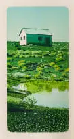 Joshua Miles, Tanqua Huisie (Tankwa House), 2012, woodcut on paper