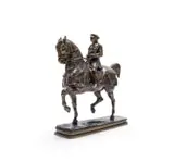 Emmanuel De Santa Coloma, Equestrian Figure, 1850, bronze with a brown patina