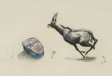 William Kentridge, Untitled (Antelope and Tin Can)