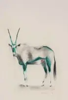 William Kentridge, Untitled (Gemsbok), 1985, charcoal and pastel on paper