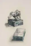 William Kentridge, Untitled (Lioness and Crate)