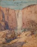 Robert Gwelo Goodman, Howick Falls, watercolour on paper