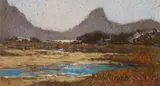 Robert Gwelo Goodman, Fishermen's Cottages at Hout Bay, pastel on paper laid down on board