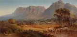 Charles Rolando, Landscape with Table Mountain and Devil's Peak, oil on canvas