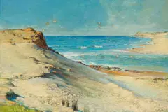 Walter Gilbert Wiles, Wild Coast Scene, chalk pastel on paper laid down on board