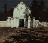 Robert Gwelo Goodman, Tulbagh Church by Moonlight, oil on canvas
