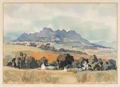 Viola Mary Fitzroy, Neetlingshof, Vlottenberg, 1962, watercolour on paper