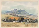 Viola Mary Fitzroy, Neetlingshof, Vlottenberg, 1962, watercolour on paper