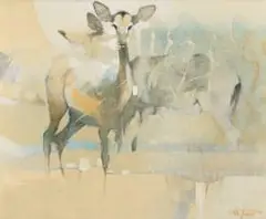 Keith Joubert, Impala Buck, oil on canvas