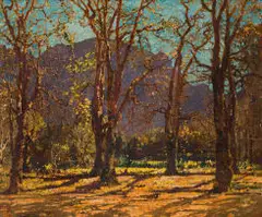 Robert Gwelo Goodman, From the Garden of Newlands House, oil on canvas