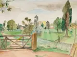 Maud Sumner, The Gateway, watercolour and ink on paper