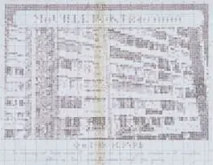 Kevin Brand, Abstract Building, pen on graph paper