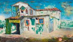 Willie Bester, White House, 1993, acrylic, found objects and collage on board