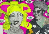 Steven Cohen, Me and My Mother's Maid, screenprint on canvas on a wooden stretcher