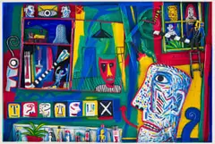 Norman Catherine, Close Shave, 1994, mixed media on canvas laid down on board
