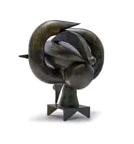 Untitled by Edoardo Villa, 1993, painted steel, sold Feb 2026