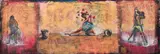 Lonwabo Kilani, Dancing Figures, 2002, oil on unstretched canvas
