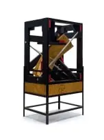 Fragile Cargo VIII by Serge Alain Nitegeka, 2011, paint, wood and steel, offered Feb 2026