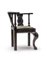 Steven Cohen, Chair, screenprinted fabric upholstered to corner chair