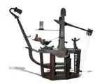 David Brown, Dog Watch Series, maquette, 2001, bronze and steel