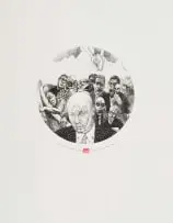 Christiaan Diedericks, Exodus: Ship of Fools, Cold Sweat Series, 2009, drypoint on Arches Johannot 240gsm paper