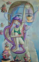 Marlene Steyn, Little Me Cup, 2025, oil on canvas