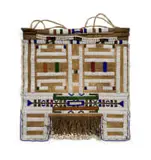 Mopoto, married woman’s front apron by Ndebele peoples Unrecorded artist, glass beads, cotton, leather and canvas, sold Feb 2026
