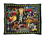 Mapula Embroidery Project, Mandela for Children, embroidery on fabric