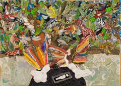 Keiskamma Art Project, A New Earth, multi-media fibre, wool, felt, appliqué and embroidery on hessian
