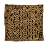 Plush fabric/ Kasaai velvet by Shoowa Peoples Unrecorded artist, raffia, sold Feb 2026