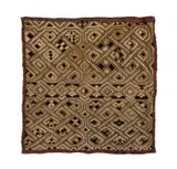 Plush fabric/ Kasaai velvet by Shoowa Peoples Unrecorded artist, raffia, sold Feb 2026