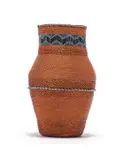 Sibongile Kanyile, Beaded copper vessel, copper, glass beads and haematite
