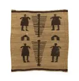 Isithebe, grinding mat with figural motifs by Zulu Peoples Unrecorded artist, plant fibre and natural dyes, sold Feb 2026