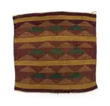 Isithebe, grinding mat by Zulu Peoples Unrecorded artist, plant fibre and synthetic dyes, sold Feb 2026