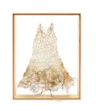 Berdine van der Mescht, Alchemy, grass, gold foil and nylon string