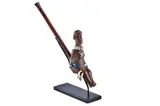 Figurative man’s pipe by Sotho or S.Nguni Peoples Unrecorded artist, wood, glass beads and sinew, offered Feb 2026