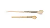 Pair of snuff spoons, two by N.Nguni Peoples Unrecorded artist, bone, offered Feb 2026