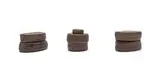 Fine lidded baskets, three by Barotse People Unrecorded artist, Combretum zeyheri root fibres, sold Feb 2026