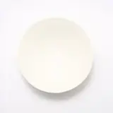 David Walters, Large platter with wave motif on rim, thrown Walford white clay with wax resist band pattern