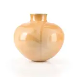 Ian Garrett, Vessel with stylised circular motif, hand-built, burnished and smoke-fired with incised decoration
