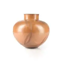 Ian Garrett, Vessel with incised motif, 2001, smoke-fired and burnished earthenware with incised decoration