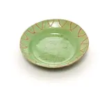 Hylton Nel, Green bird-lady plate, 2000, glazed and sgraffito earthenware with onglaze pencil