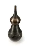 Chuma Maweni, Smoke-fired sculptural vessel, 2018, thrown, burnished, incised and smoke-fired