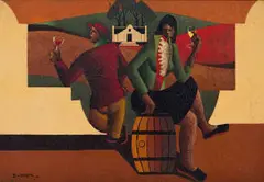 Diederick During, Enjoyment, oil on board
