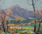 Hugo Naude, Brandwag Mountains, Worcester, Cape, oil on board