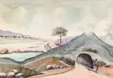 Phaswane David Mogano, Tunnel of Pleasure Resort, 1972, watercolour on paper