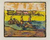 Zakkie Eloff, Golden Ox, 1961, colour monotype on onionskin paper