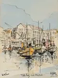 Arthur Edward Cantrell, Table Bay - with Fishing Boats
